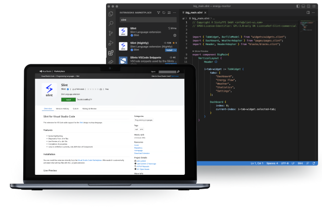 Code editors and IDEs supported by Slint